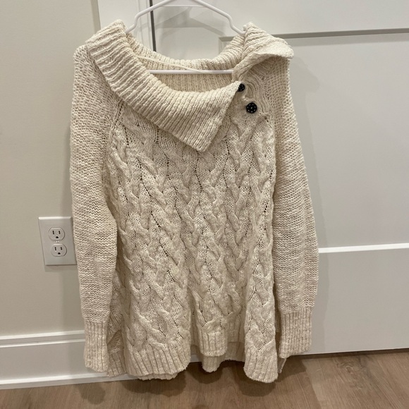 Free People Cream Cable Knit Sweater - Picture 2 of 8